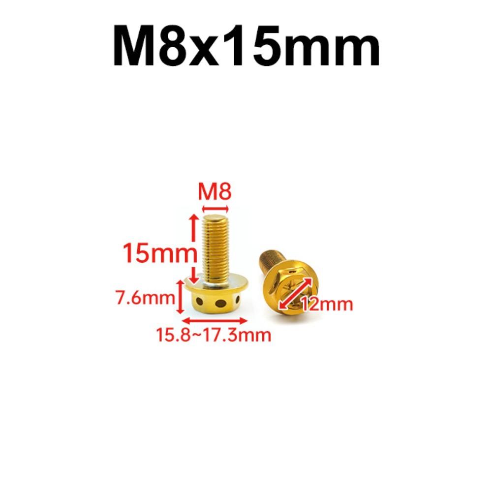 10/15/20/25/30/35/40/45/50/60 Titanium Bolt With Drilled Holes Hex Head Screws Motorcycle