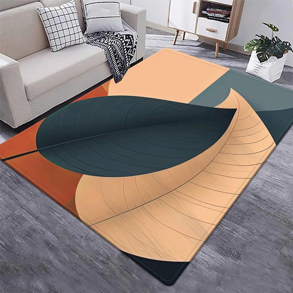 Creative Abstract Ethnic Art Area Rug Collection Unique Geometric Dot Painting Pattern Floor Mat For Living Room