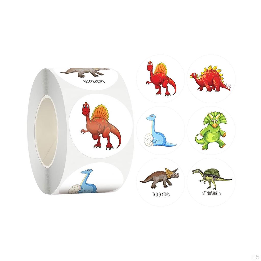 500 Pieces Cartoon Round Stickers Accessories Decorative Tag Praise Supplies for Bags Holiday