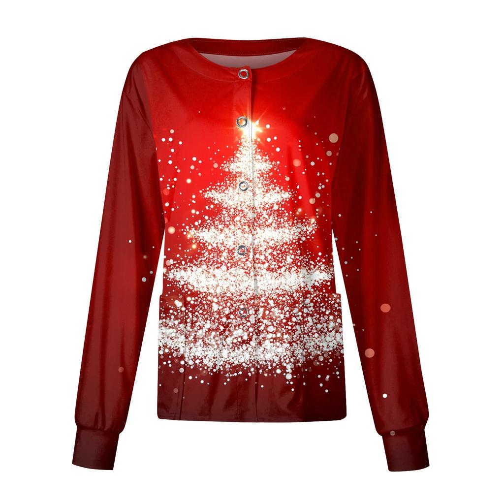 Women Long Sleeve Pocket Working Stand-up Collar Solid Color Single-breasted Protective Overalls Cardigan Jacket Top