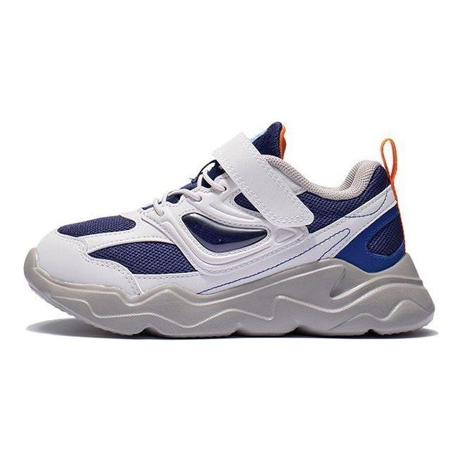 Li Ning Kids Windbreaker Non-Slip Shock Absorbing Wear-Resistant Casual Shoes Kids Shoes White YKNS020-5