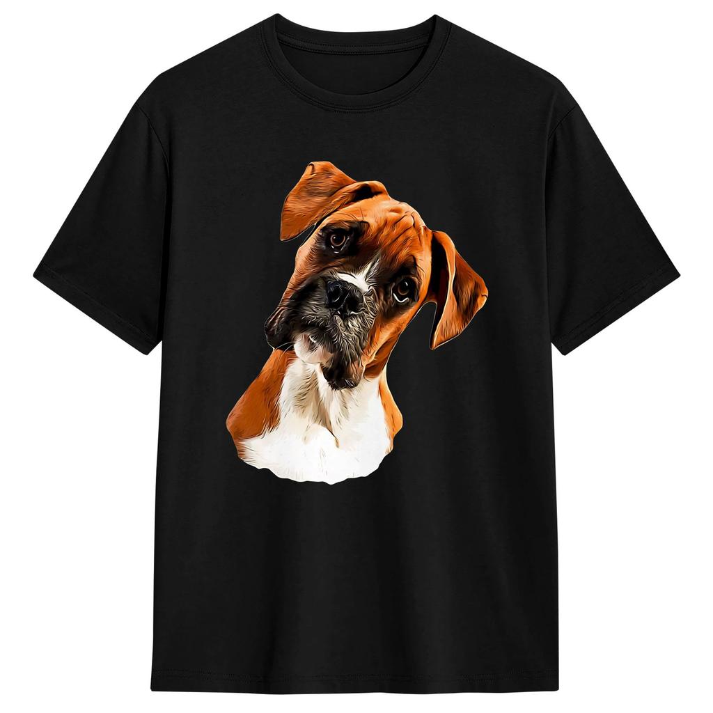 Funny Border Collie Face Portrait Pure Cotton T Shirt For Couple Beach Y2K TShirts ONeck Harajuku Tees Oversized Clothes
