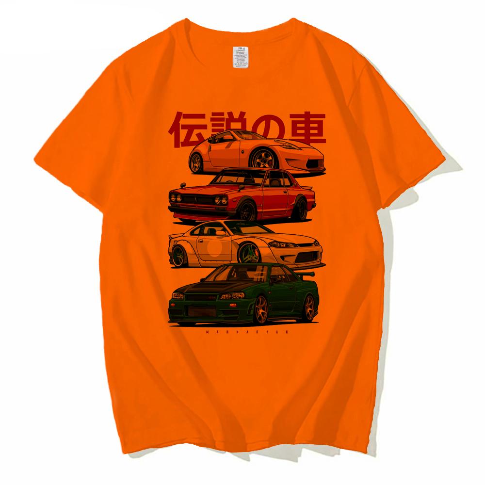 Fashion Men T-Shirts JDM Mix Sports 800 AE86 Cressida and Levin TE27 Print T-Shirt Boy Casual Tops