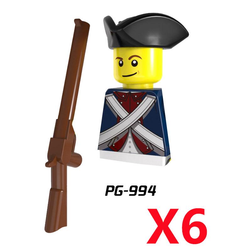 Medieval Soldier Knight Figure MOC Building Block Green Dragon Castle Infantry Orcs Pirate Roman Cavalry Weapons Toys Gifts D122
