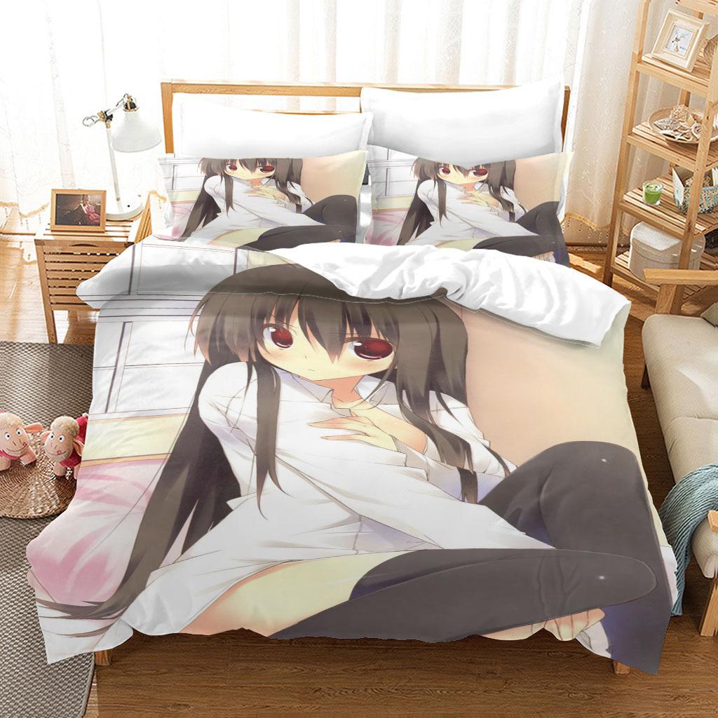 Comic Series 3D Digital Printing Three-Piece Bedding Kit Sheet Quilt Cover