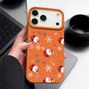 New Year Christmas Pattern Phone Case For iPhone 16e 17 Air 16 15 14 17 Pro Max 13 12 Pro 15 11 Shockproof Soft TPU Leather Texture Cover