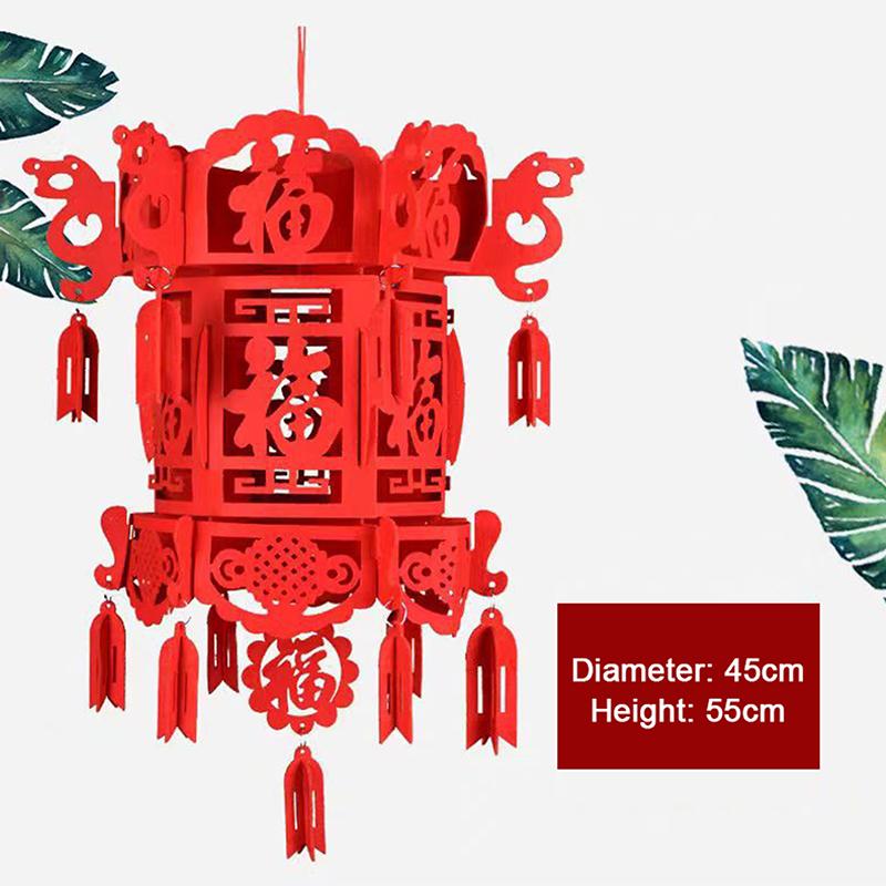 Čínské červené papírové lucerny Festivalové dekorace Oslavné potřeby Vodotěsné Různé velikosti Pro Rok