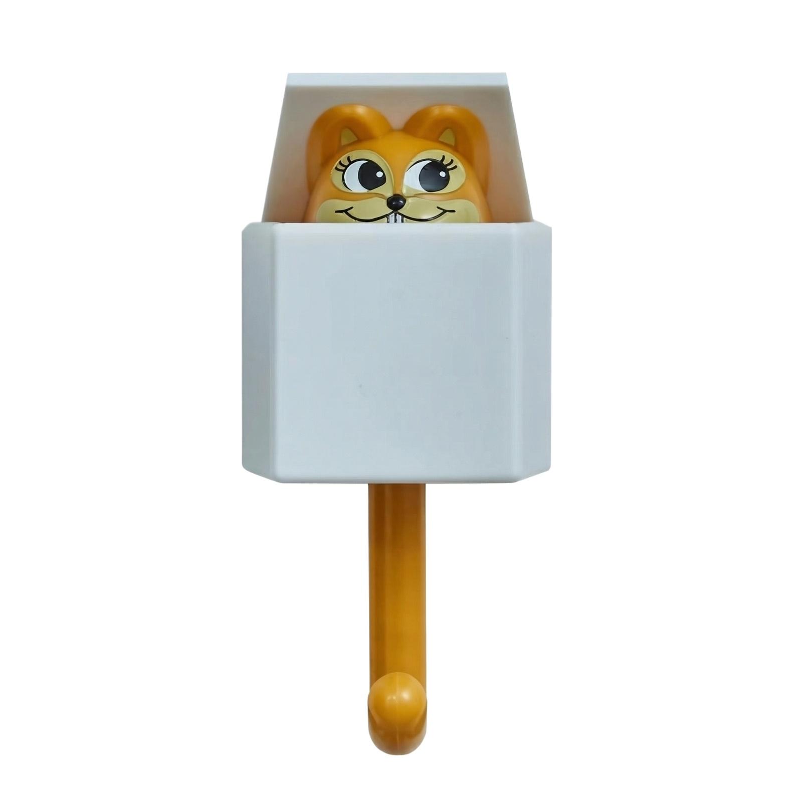 

Creative Squirrel Cute Pet Key Holder Wall Mount, Keychain -Hooks,siding Hooks,Hook For Coat, Scarf, Hat, Towel, Bag, Utility Hook One Size
