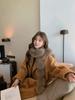 Magnetic Faux Fox Fur Scarf with Pom-Poms - Double-Sided Plush Shawl for Autumn/Winter.