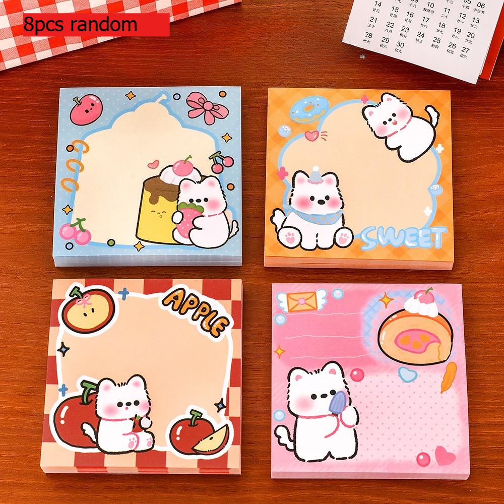Gift West Highland Note Cute High Looking Square Memo Pad Student Stationery Sticky High End Kawai Stationery School Supplies