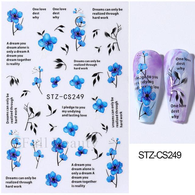 Nail Art Stickers, Japanese Romantic Laser Magic Gold And Silver Fireworks Bloom Adhesive Nail Stickers