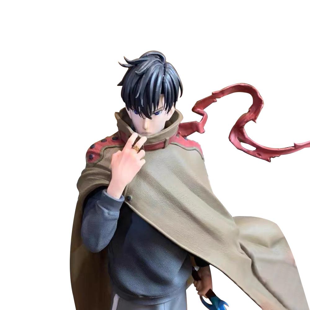21CM Anime Upgraded Alone Figure Sung Jin Woo Action Figure Cloak Animated Edition Model Battle Scene Statue Toy Doll Boys Gift