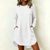 Women's Casual Long Sleeve Round Neck Dress for Everyday Wear