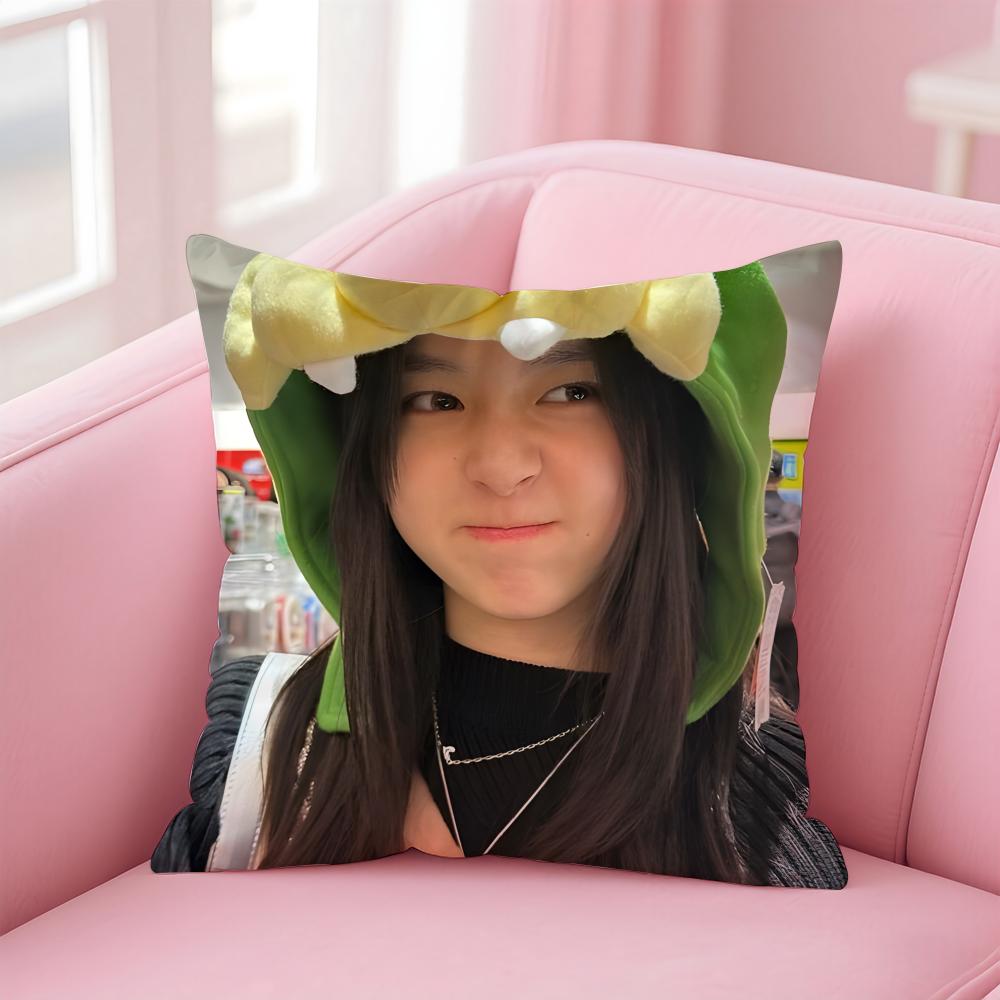 Hot Cute Korean Kpop Actor PPark Jihu Cushion Cover Pillowcase Short Plush Invisible Zipper Room Sofa Cushion Cover
