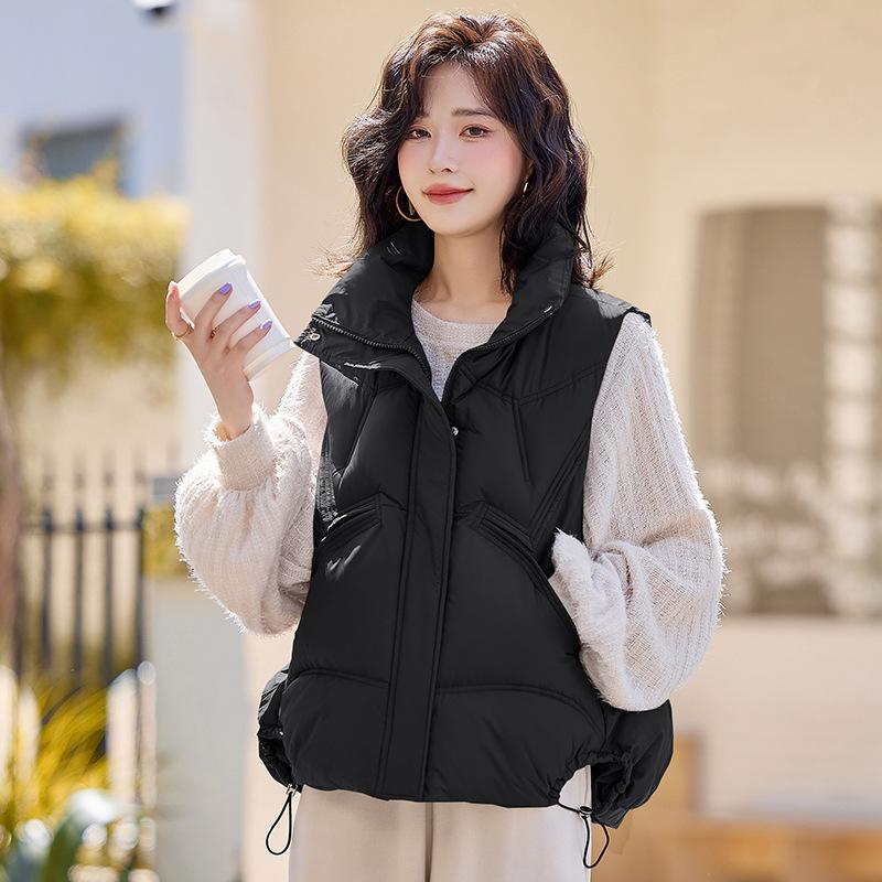 Пуховый хлопковый жилет женский короткий новый осенне-зимний корейский стиль свободный — фото 5