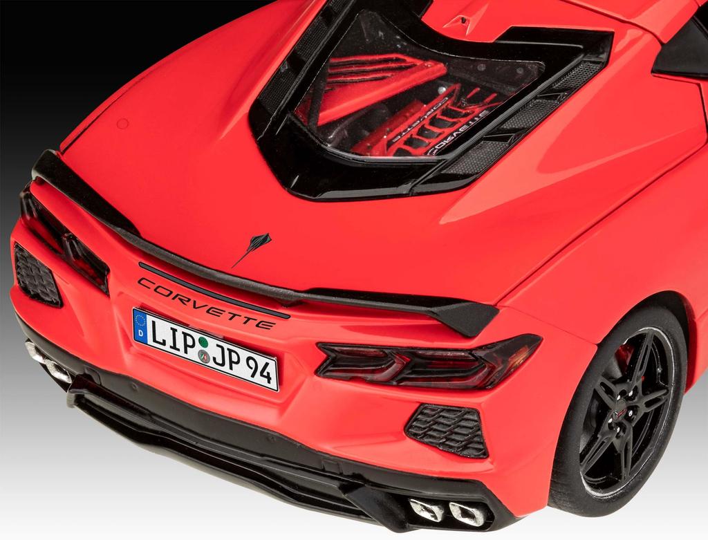 Plastikový model Corvette Stingray C8 Coupe německé úrovně 07714 v měřítku 1:25.