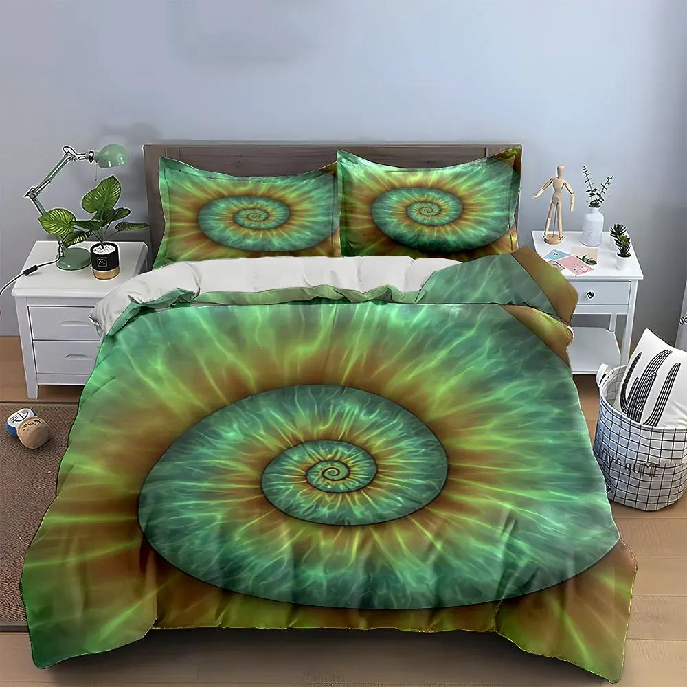 Abstract Spiral Art Set Decor Soft Comfortable Duvet Cover Bedding Set Included 1*Duvet Cover & 2*Pillowcases gift