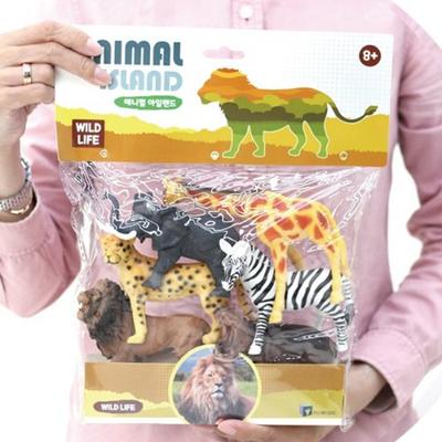Ostrov zvierat WILD LIFE 6-dielna súprava figúrok divokých zvierat B (5994), 1 kus, obľúbené hračky v Kórei