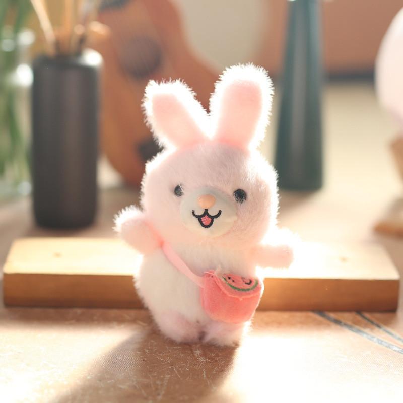 Mini Cute Plush Dog And Rabbit Keychain Fluffy Accessory With Soft Pp Cotton Filling