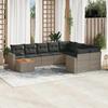 VidaXL Garden Lounge Set with Cushions 10 Pcs Grey Braided Resin 3224289