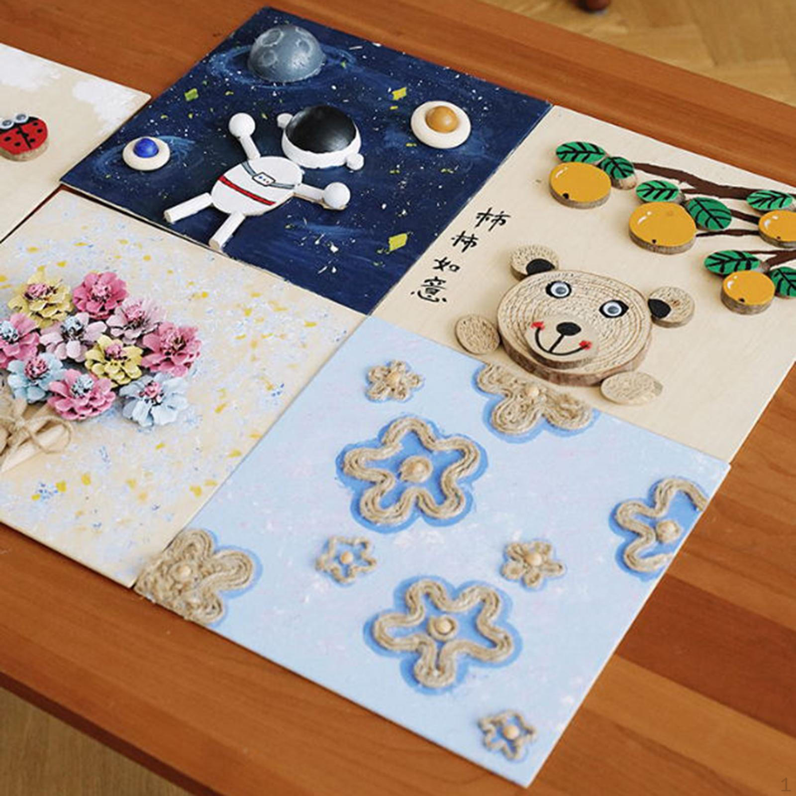 

Wood Craft Kits Unfinished Wooden Slices Party Painting Tool Activities Toys