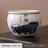 Ceramic Golden Arowana Master Cup Retro Kung Fu Tea Set Tea Tasting Cup Gift Box Tea Cup High-End Tea Cup Single Cup Household