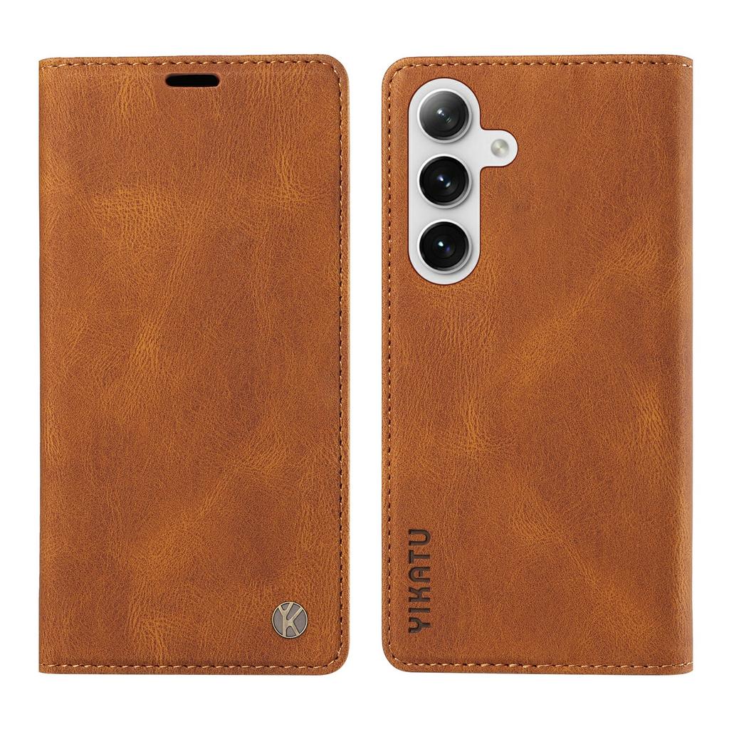 YIKATU YK-004 For Samsung Galaxy S25/S24 Case Wallet Leather Magnetic Clasp Phone Cover