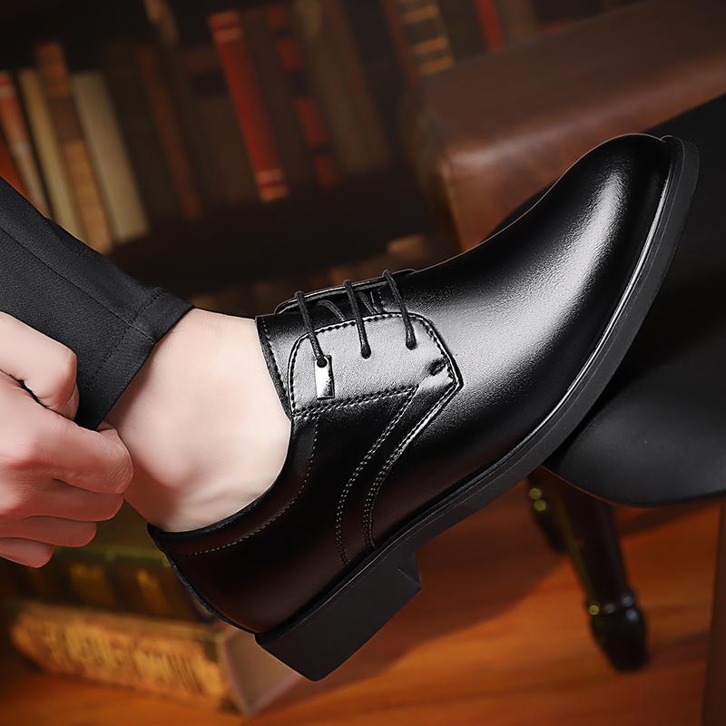 Stylish Leather Shoes for Men Wedding Oxfords Shoes Casual Office Business Shoes Classic Male Formal Dress Footwear Derby Flats