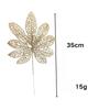 Christmas simulation gold powder bayberry leaf cuttings Festival supplies Decorative home ornaments Gold powder bayberry leaf