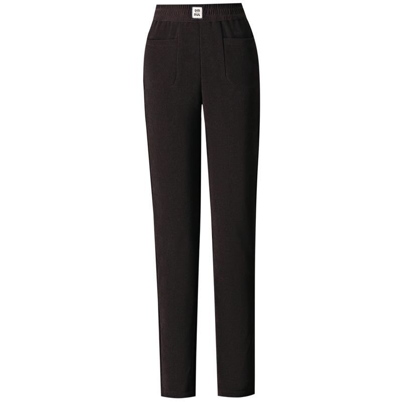 Nové dámské harémové kalhoty s vysokým pasem a fleecovou podšívkou - Plus size, Teplé, Ležérní, Silný žinylkový materiál pro podzim/zimu