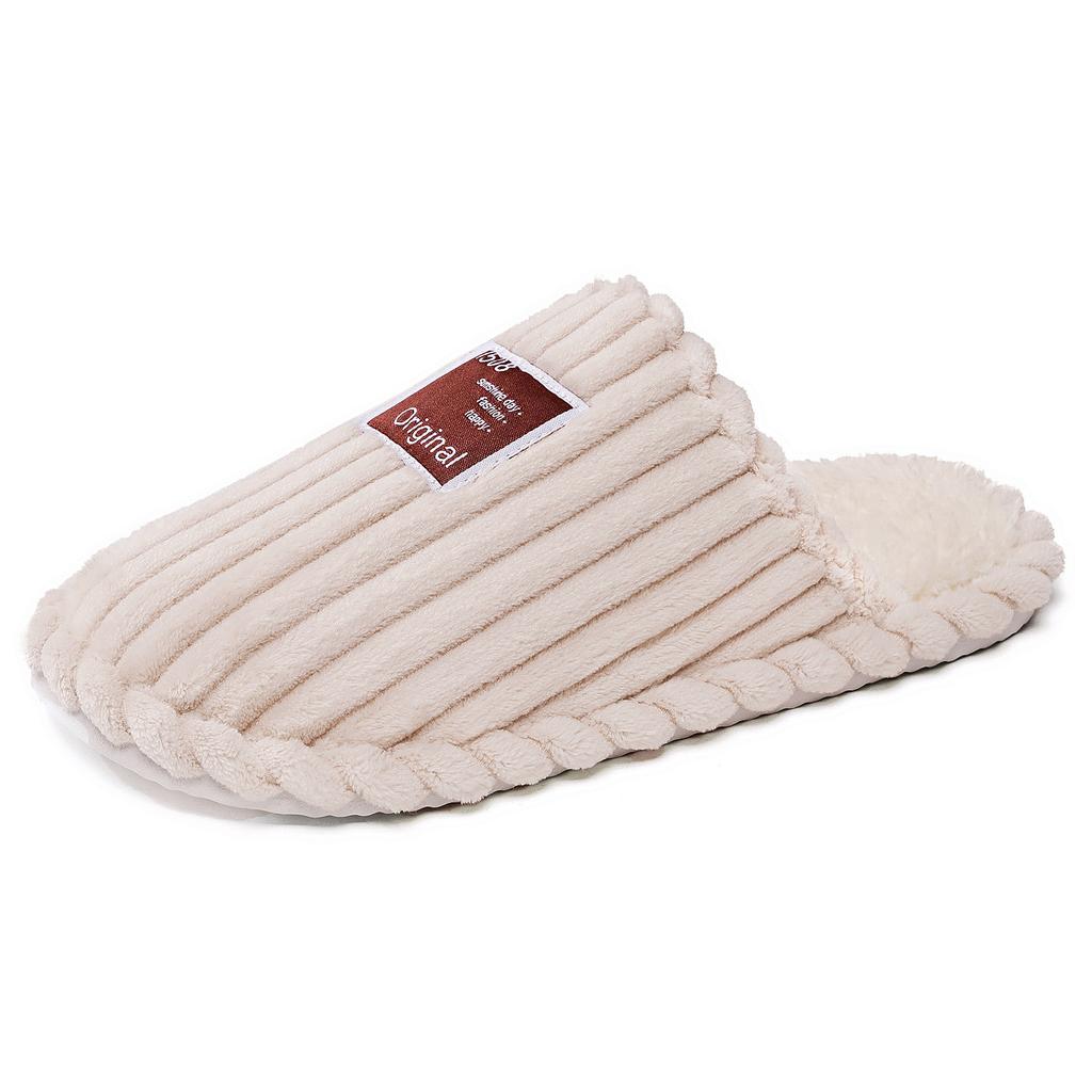 Cotton Shoes, Winter Home Cotton Slippers, Large Size Thermal Slippers, One Pedal, Light Shoes, Velvet Half Tray.