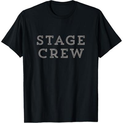 Stage Crew Plain Dark Print Backstage Theater T-Shirt T-Shirt
