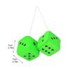 Car Hangable Decoration Fuzzy Dice Auto Rear Mirror Plush Dice Soft Car Charm Interior Ornament Small Decorative for SUV Vehicle