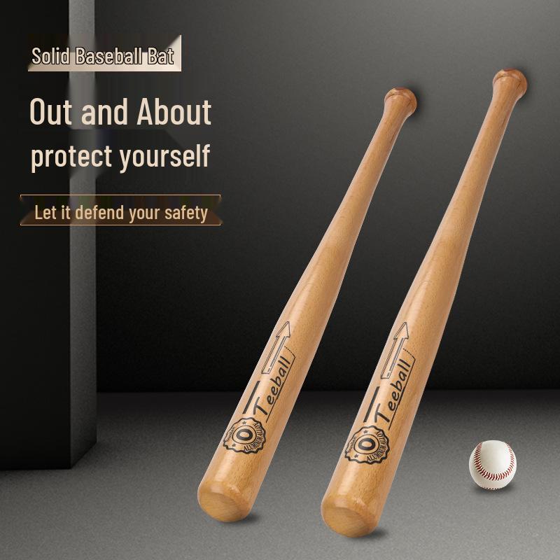 Shunleqiang Solid Wood Baseball and Softball Bat for All Ages: Indoor Self-Defense Model