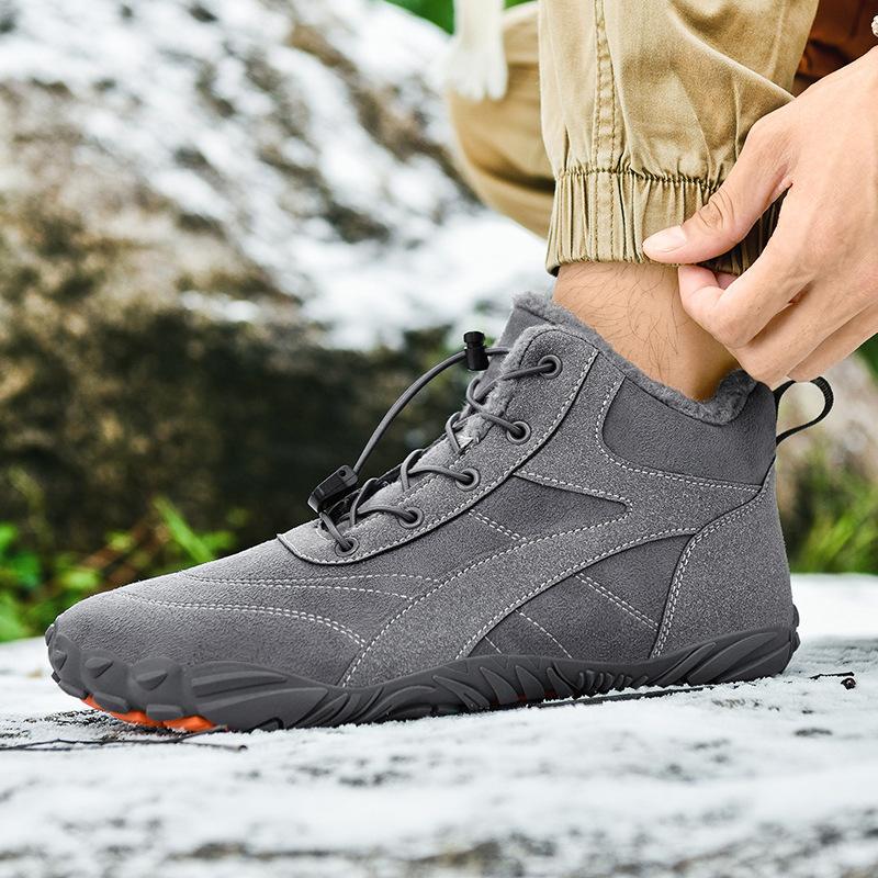 Winter warm cotton shoes outdoor hiking five-finger shoes piled thickened medium help couple large size snow boots