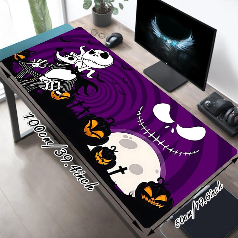 1Pc Nightmare Before Christmas Gaming Mouse Pad Keyboard Desk Mat Non-slip Rubber Lock Edge Waterproof Computer Mousepad for Office Home Decor S1397