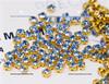 Czech Preciosa Claw Rhinestones Gold Base, PP24/31, 3mm/4mm, 20 Pieces