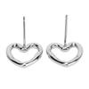 Ear Studs Hollow Heart Shape Exquisite Fashionable Versatile Stud Earrings for Daily Dating Work