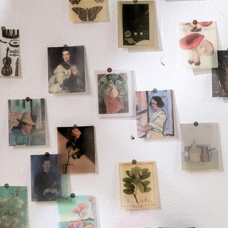 50pcs Craft Vintage Scrapbooking Paper Kawaii Art Junk Journal Deco Sticker Natural Collection DIY Material Paper