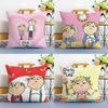 Cute Charlie And Lola-A Animation Pillow Case Anti-dustmite Pillowcase Invisible Zipper Silky Short Plush Sofa Cushion Cover