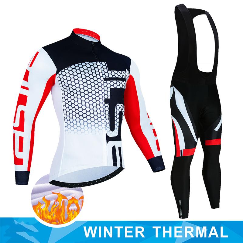Cycling Jersey Set 2025 Men Winter Thermal Fleece Long Sleeve Road Bike Cycling Clothing MTB Cycling Jacket Ropa Ciclismo Hombre