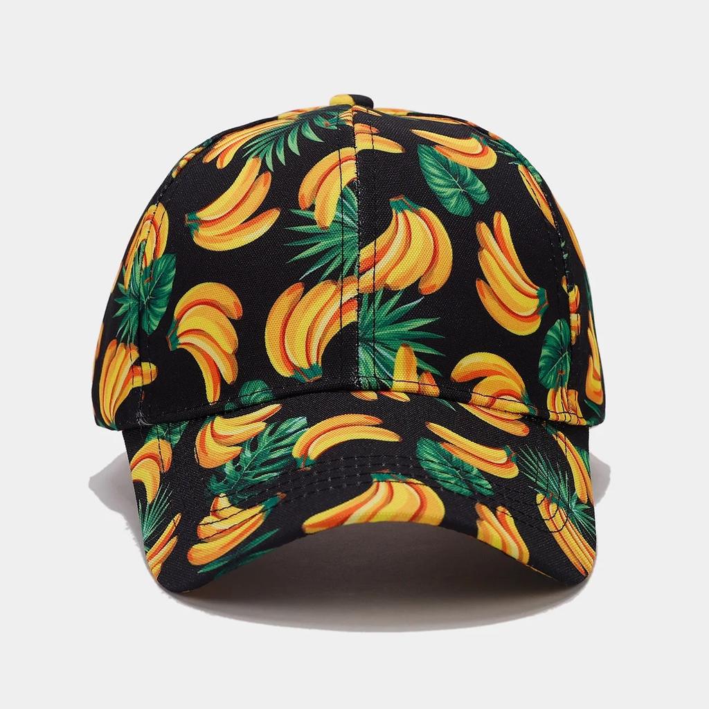 Baseballpetten met Fruitprint Zomerse Buitenzonbescherming Zonnehoeden Dames Heren Reizen Strand Anti-Zon Snapback Damesmode Pet met Vizier