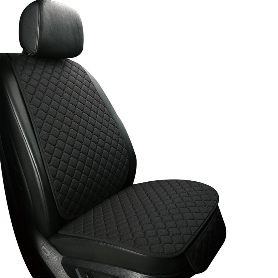 2Pcs Car Seat Cushions Linen Car Seat Protector Automobile Seat Cushion Pad Mat
