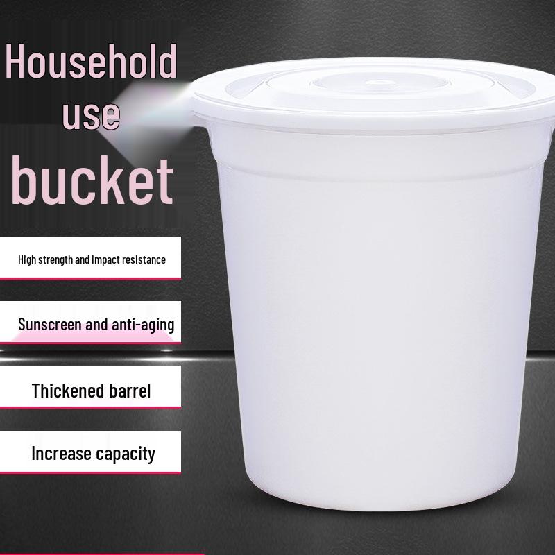 Large Food-Grade Plastic Water Storage Bucket - Extra Capacity & Thickened Design