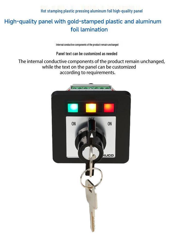Zhuochao LW12-16/D0083.1-72S3 ON-OFF-ON 3-Gear Light & Lock Switch