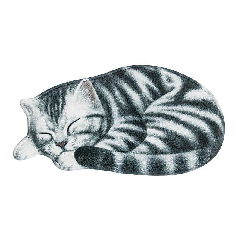 Floor Mat Foot Mat Non-slip Mat Entrance Door Bathroom Water-absorbent Bathroom 3D Kitten Animal Bedroom Bedside Blanket Living Room