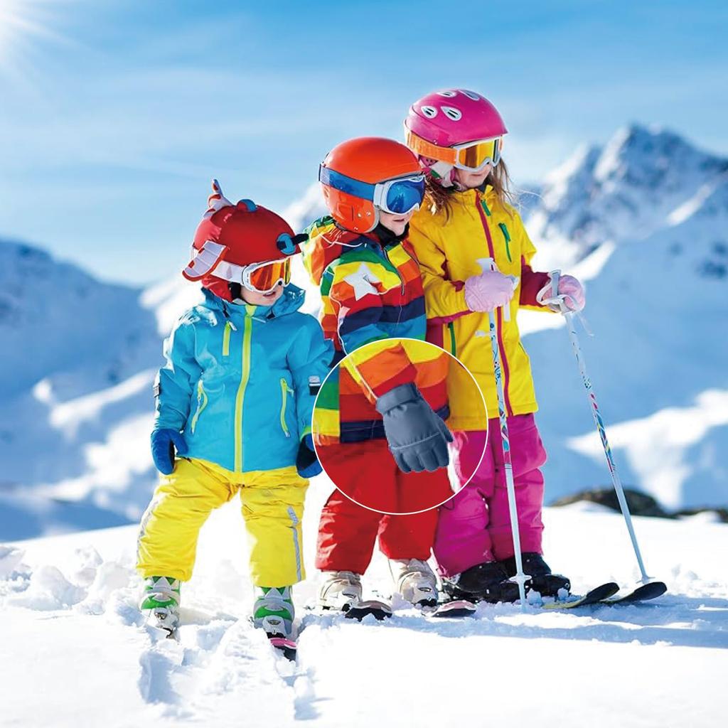 TRIWONDER Ski Cold Reflective Snow Gloves for Boys and Winter Gloves for Snow and Outdoor and Ages Kids' Gloves, Weather, Girls, Play, School,