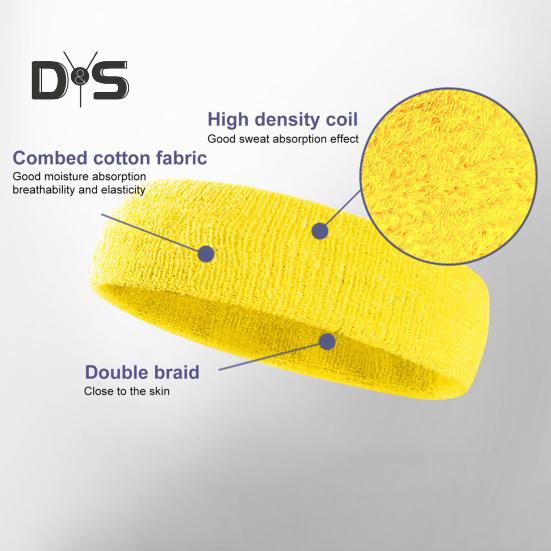 Schweißband-Set, Sport-Stirnband, Armband-Set, Frottee, Tennis, Gymnastik, Armband, sportliches Schweiß-Stirnband für Männer und Frauen