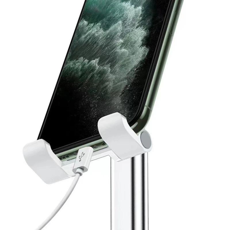 Adjustable Phone Holder Foldable Stand Portable Desktop Tablet Mount Multi Angle Viewing for Streaming Reading Cooking Hand Free