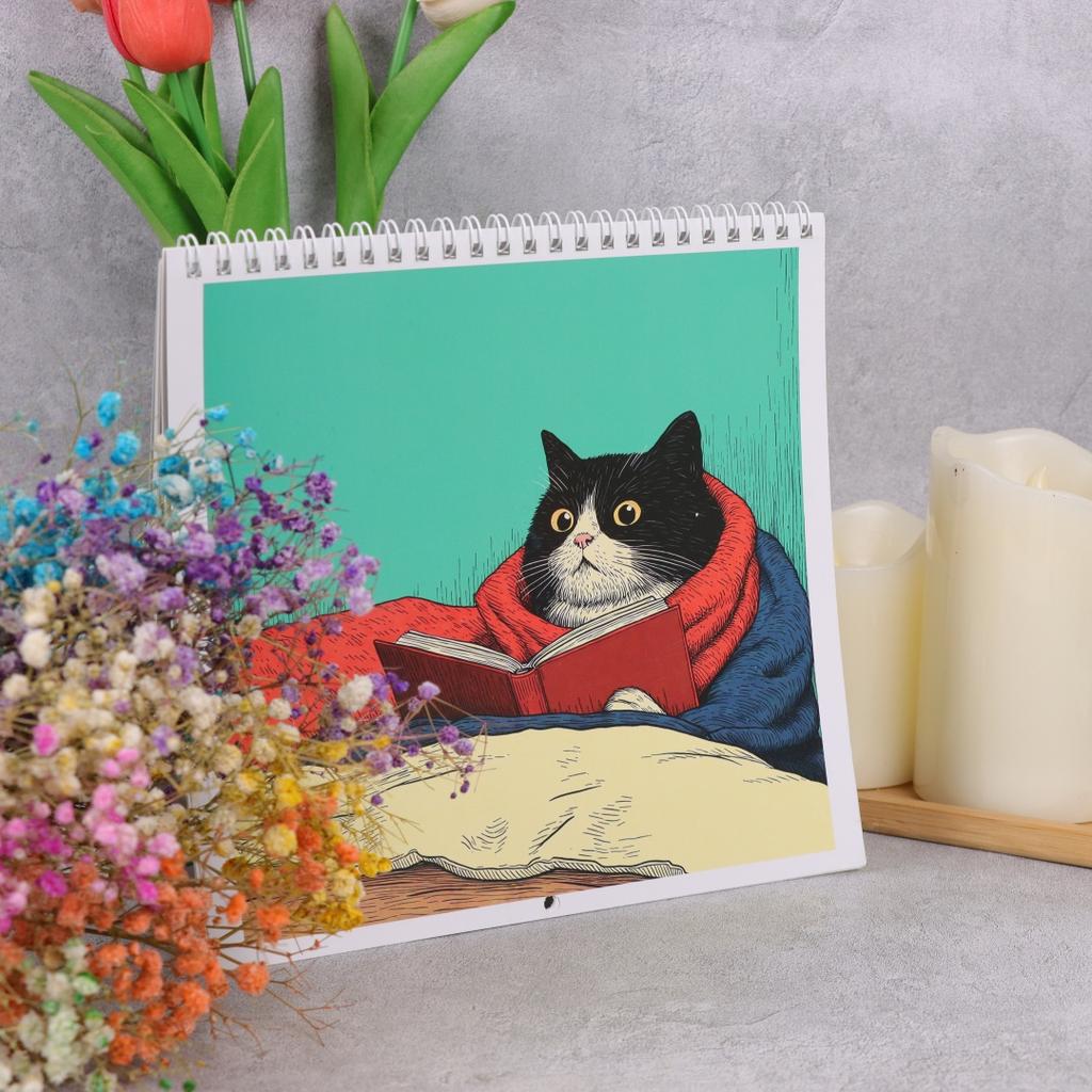 2026 Cartoon Cat Calendar Cat Theme Pattern Calendar Annual Monthly Planning Calendar Suitable For Bedroom And Study